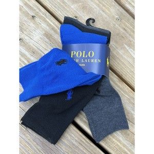 COPY - New Polo Ralph Lauren Men's Dress Crew Socks 3 Pack Size 10-13 Cobalt Gr…
